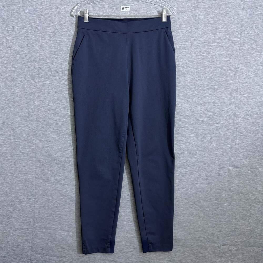 Ministry Of Supply Women's 4 Blue Gray Kinetic Pull On Pants With Pockets
